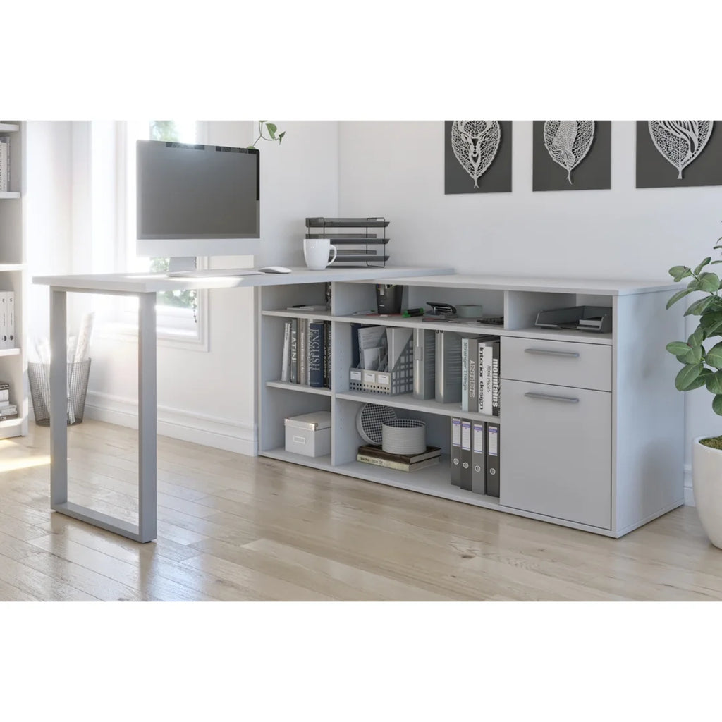 L-Shaped Desk in white V304