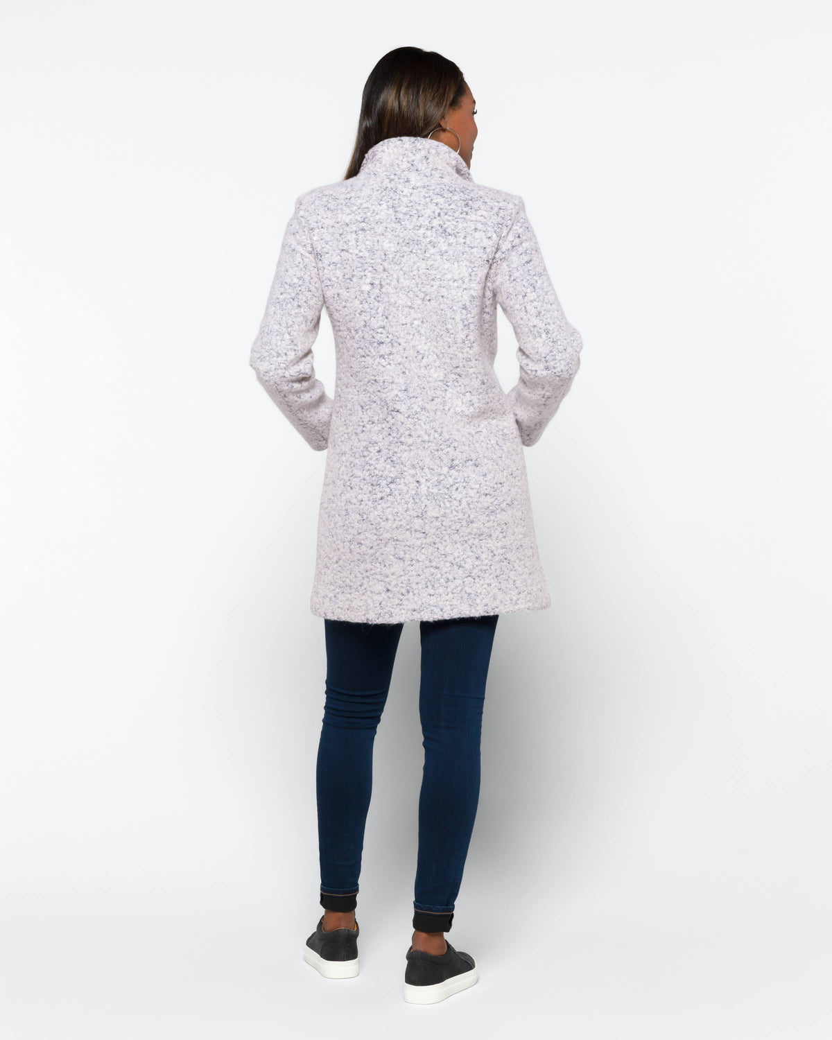 Asymmetrical Boucle Walker Coat E941067