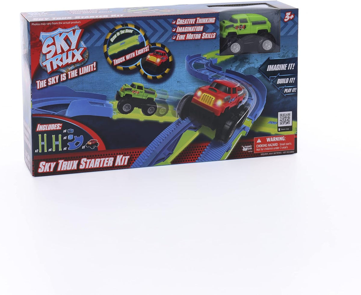 18 Pcs Glow in The Dark Race Track Building Set U69828