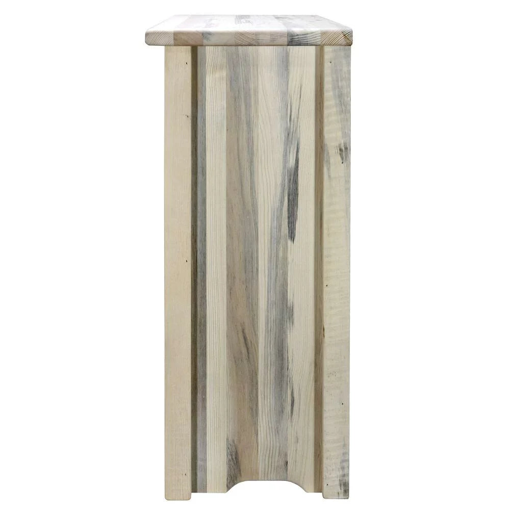 Wood Accent Cabinet with Pine Design in Natural J2910