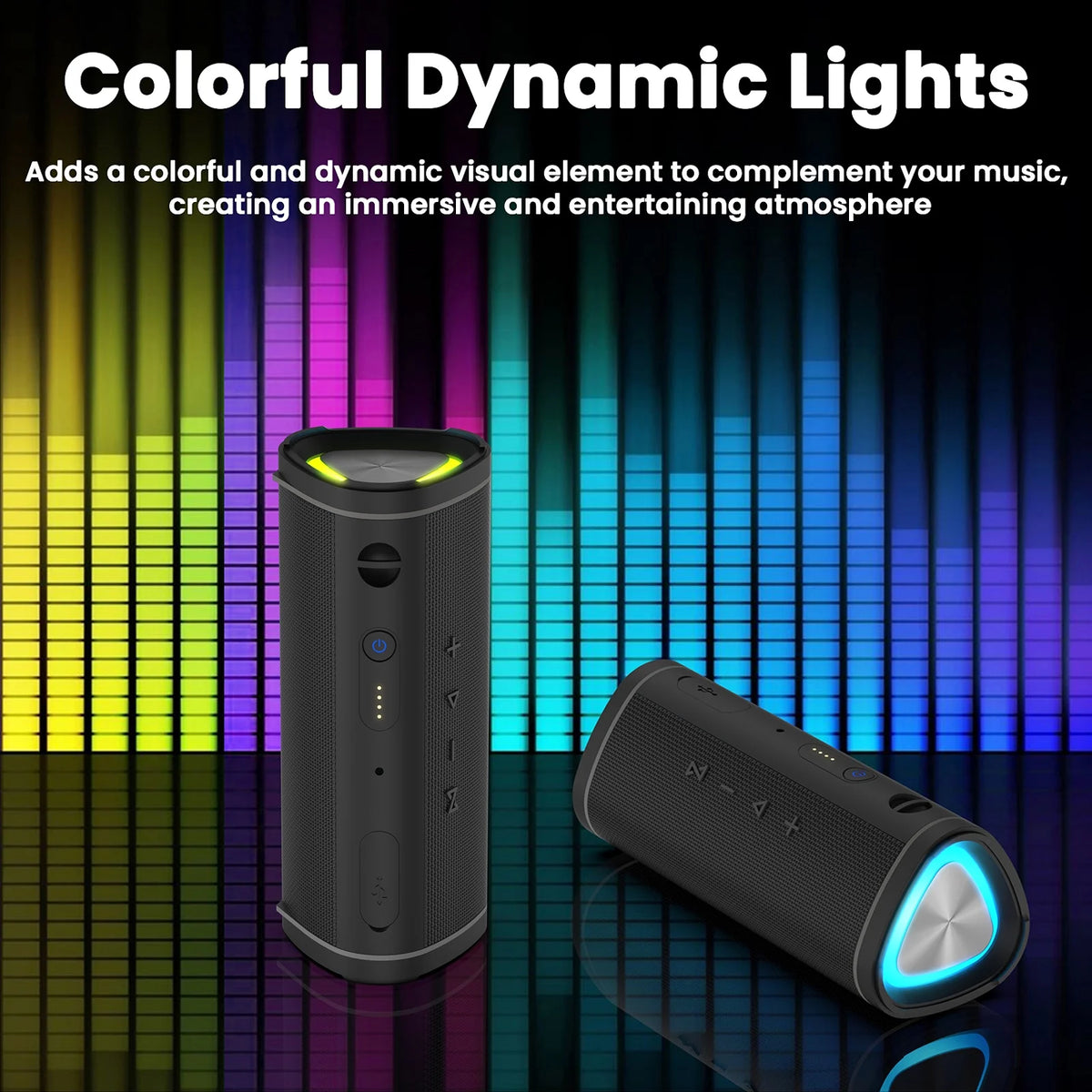 IPX6 Waterproof Portable Bluetooth Speaker with Subwoofer W94886
