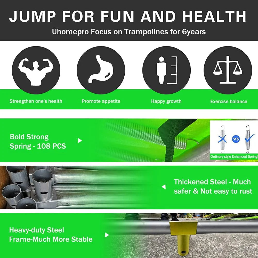 16 FT Trampoline with Basketball Hoop, Enclosure, Waterproof Mat and Ladder E95783