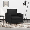 Black Faux Leather Sofa Chair F28120