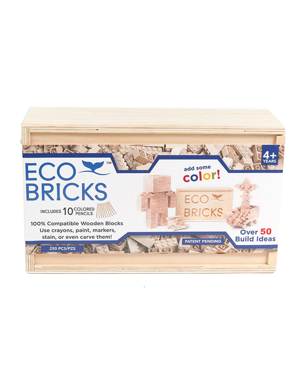 250 Piece Wooden Eco Bricks Set K565527