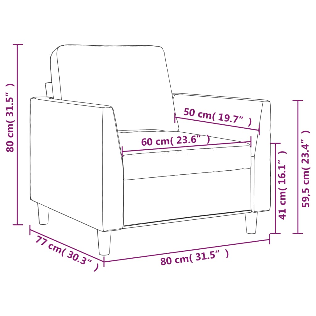 Black Faux Leather Sofa Chair F28120