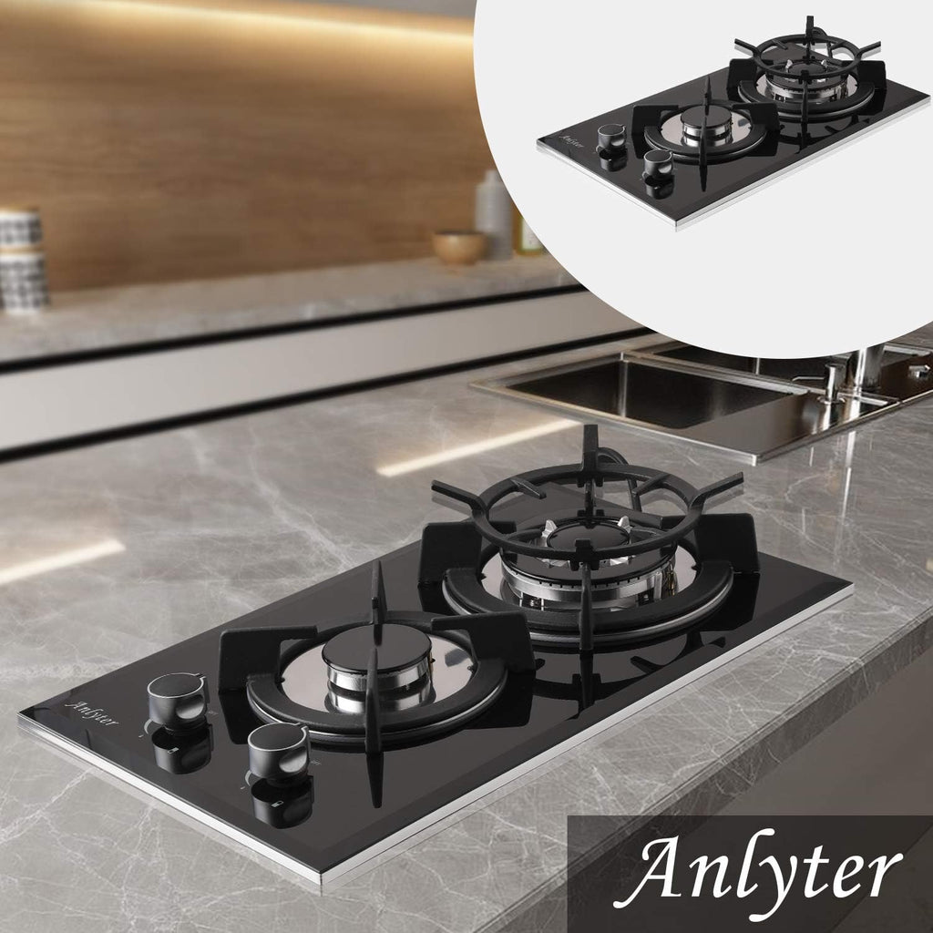 12 Inch 2 Burner Drop-In Gas Cooktop with Thermocouple Protection Z520916