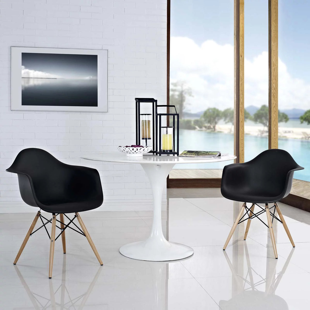 Black Dining Armchair Set of 2 A3105