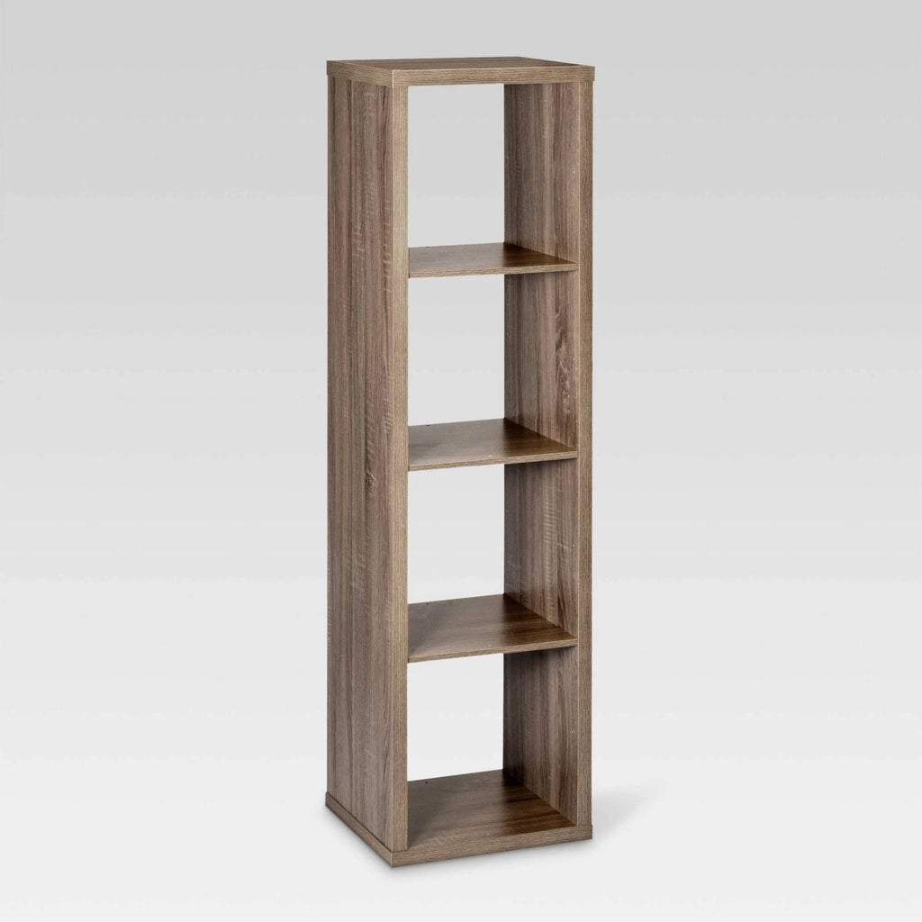 Natural 4-Cube Vertical Organizer Shelf E581103