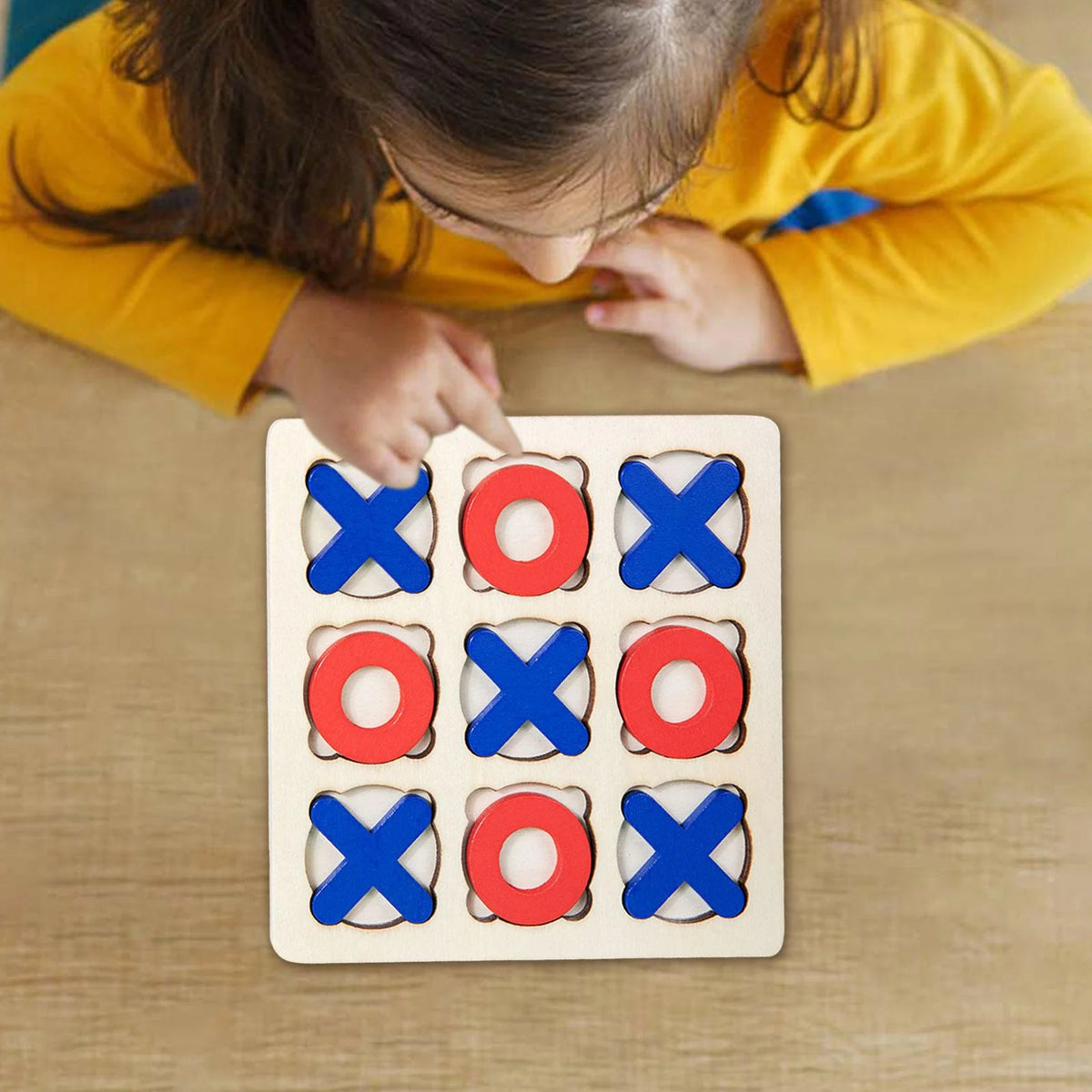Tic Tac Toe Board Game 14.7x14.7cm Table Toy X6683