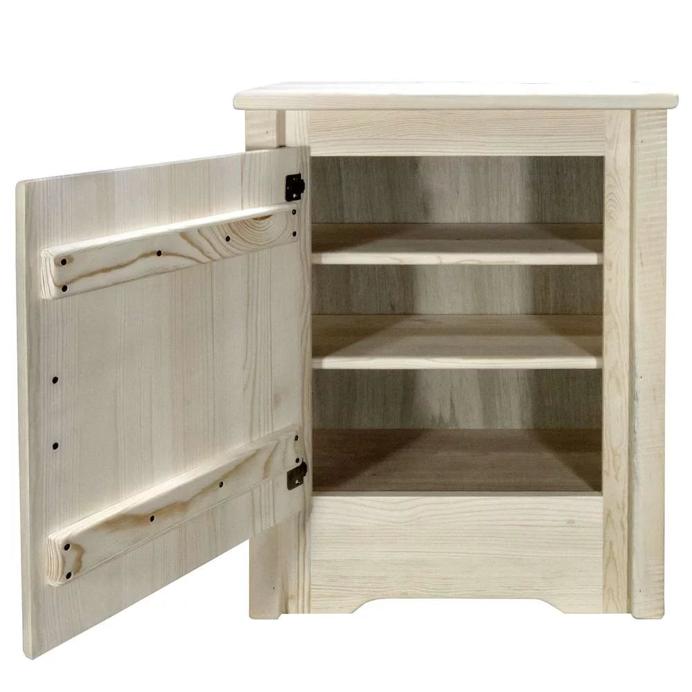 Wood Accent Cabinet with Pine Design in Natural J2910