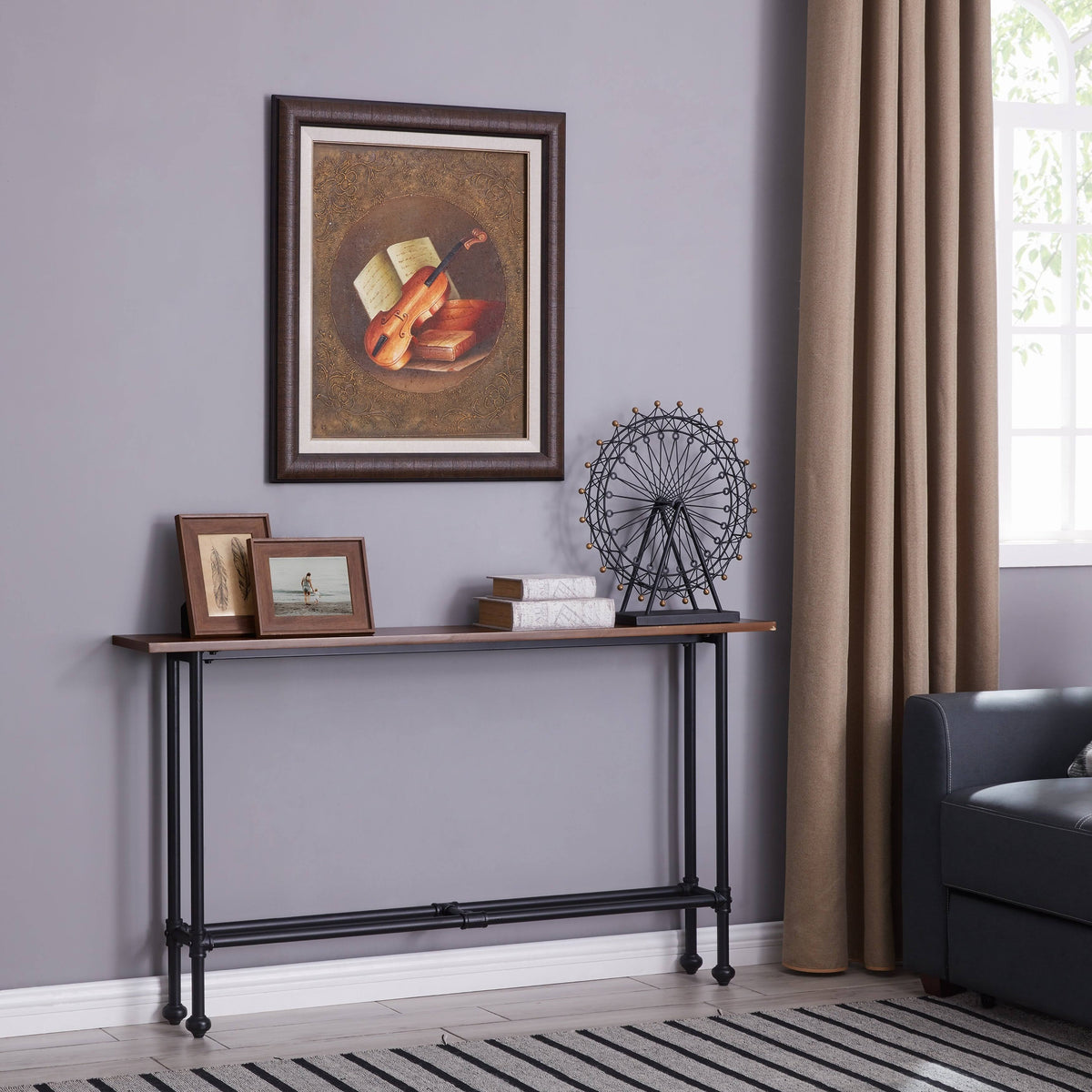 Black/Espresso Console Table S9707