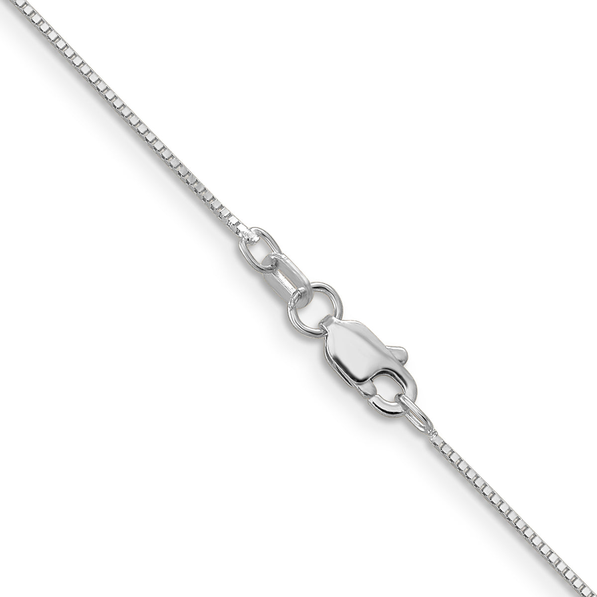 14K White Gold Ultra-thin Box Chain Necklace 16 Inches W82436