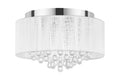 15 in. Chrome LED Flush Mount with Crystal Accent C113270