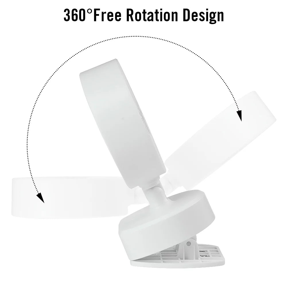 4 Inch Battery Operated Clip on Desk Fan White U842