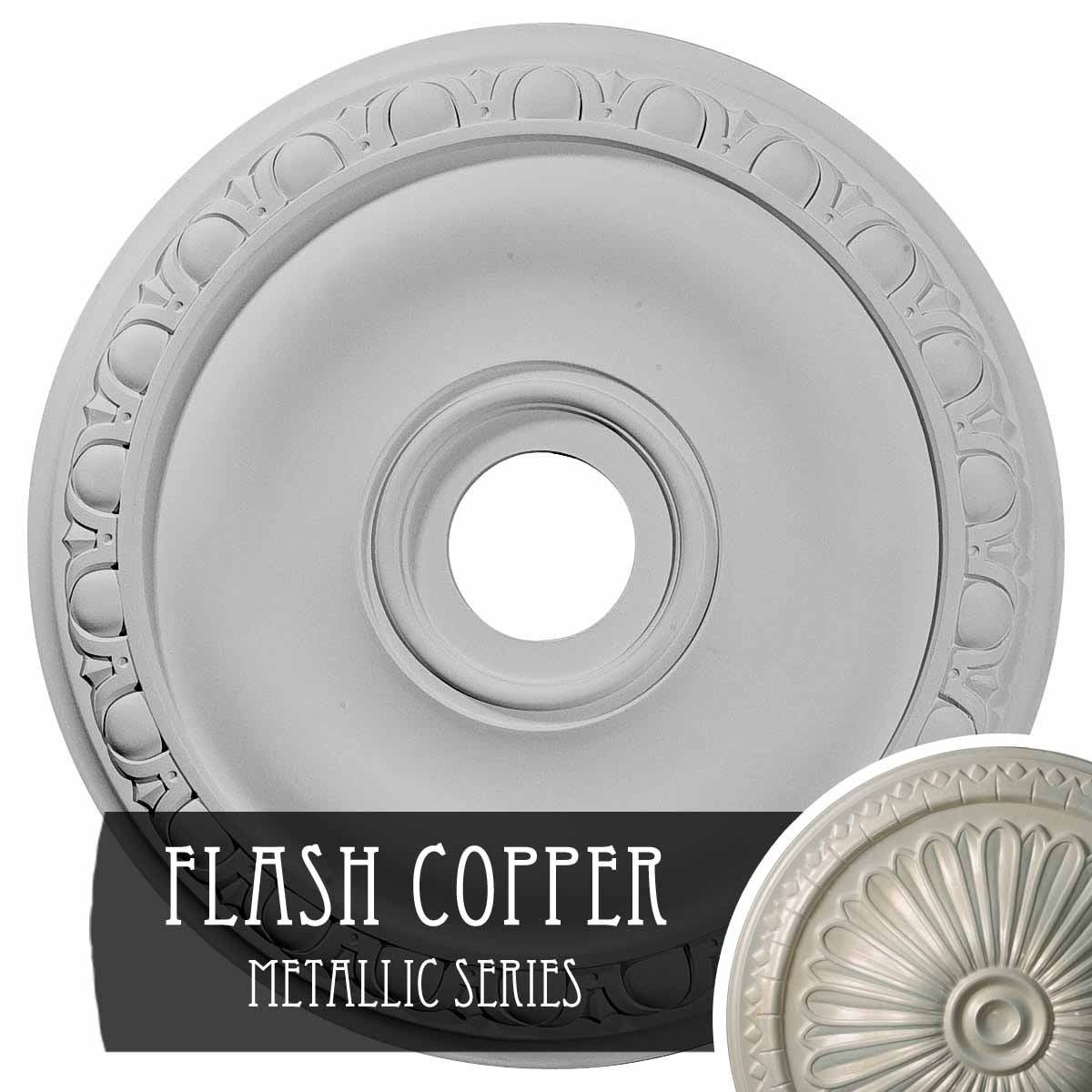 20x22OD x 3 5/8x22ID x 1x22P Ceiling Medallion, Hand-Painted Flash Copper H9452