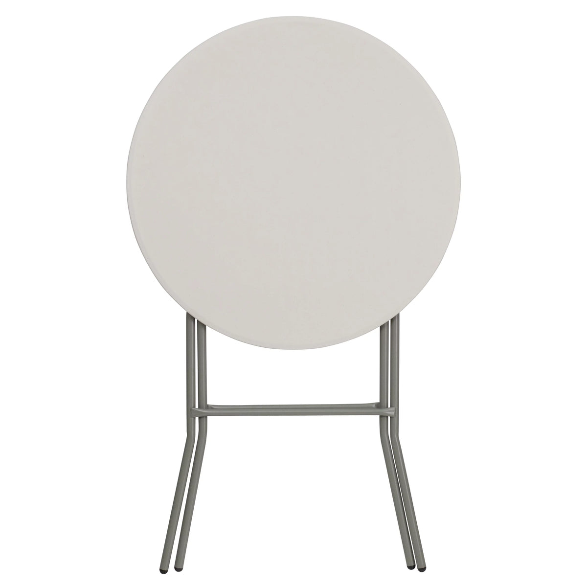 Round White Plastic Bar Height Folding Event Table I67740