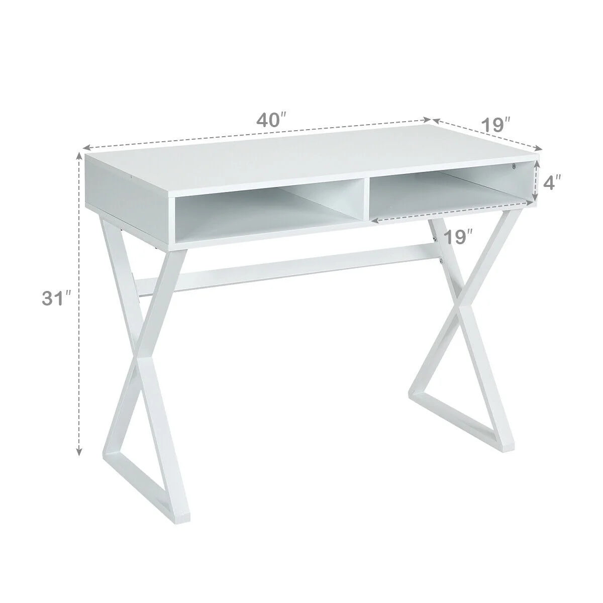 Modern Computer Desk Writing Desk Vanity Table with Storage W11936