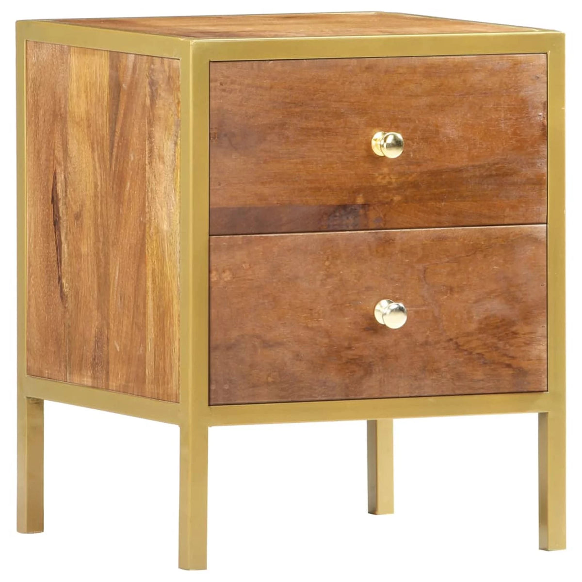 Mango Wood 2 Drawer Bedside Cabinet W215040