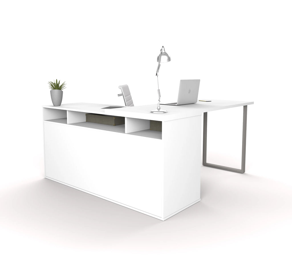 L-Shaped Desk in white V304