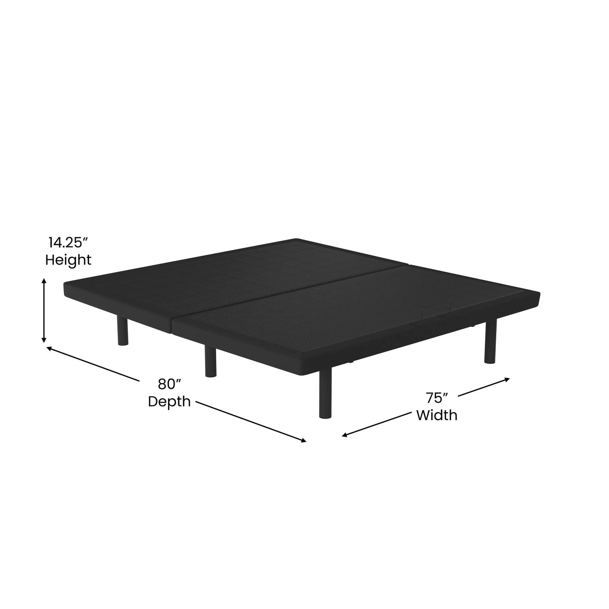 Black King Adjustable Bed Frame S435800