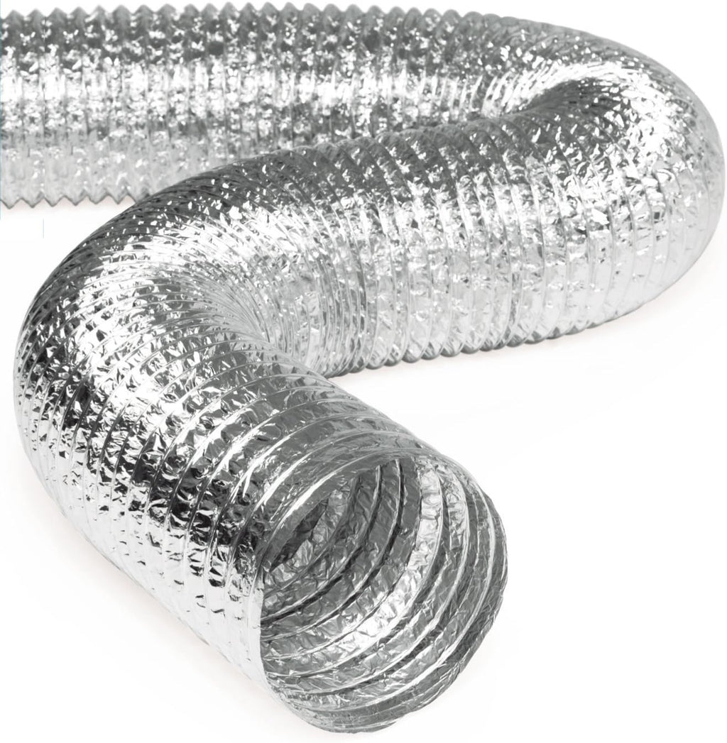12" Flexible Aluminum Insulated Air Duct Hose, 25' Long F71145