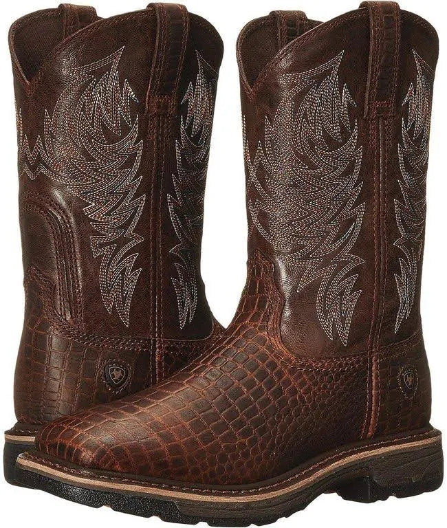 Brown Wide Work Boots X30303