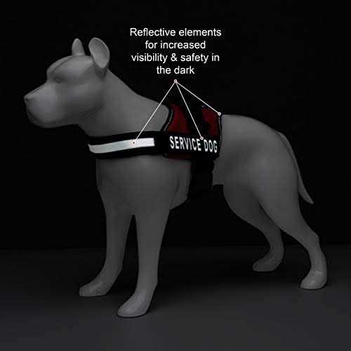 Service Dog Vest with Hook and Loop Straps and Detachable Backpacks V348825