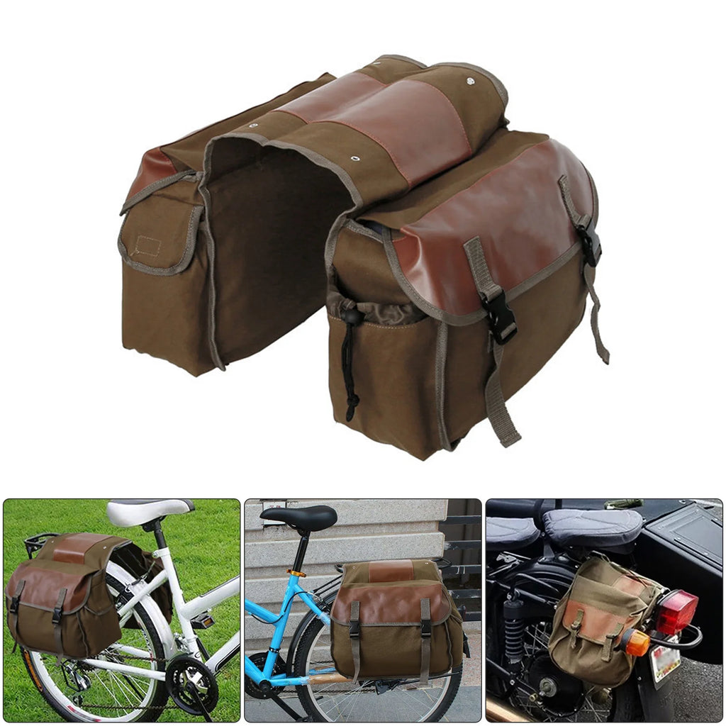 Waterproof Canvas Motorbike Saddle Bag K7880